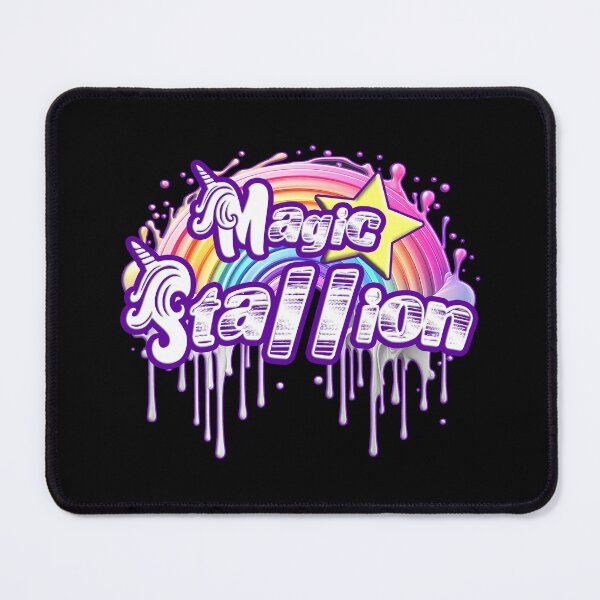 Item preview, MAGIC STALLION - RAINBOW SPACE DUST (BLACK) designed and sold by Dolls X Beauty.