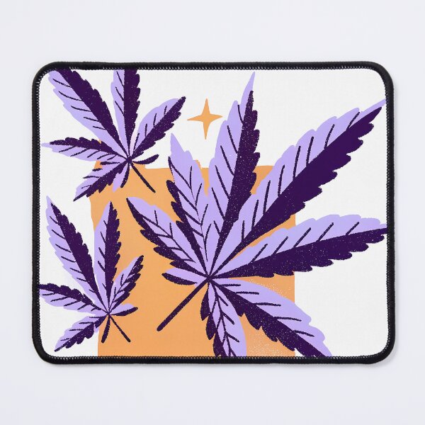 Item preview, Purple Botanical Cannabis Leaf Illustrations Weed Art Colorful designed and sold by ART ATTACK ZONE.