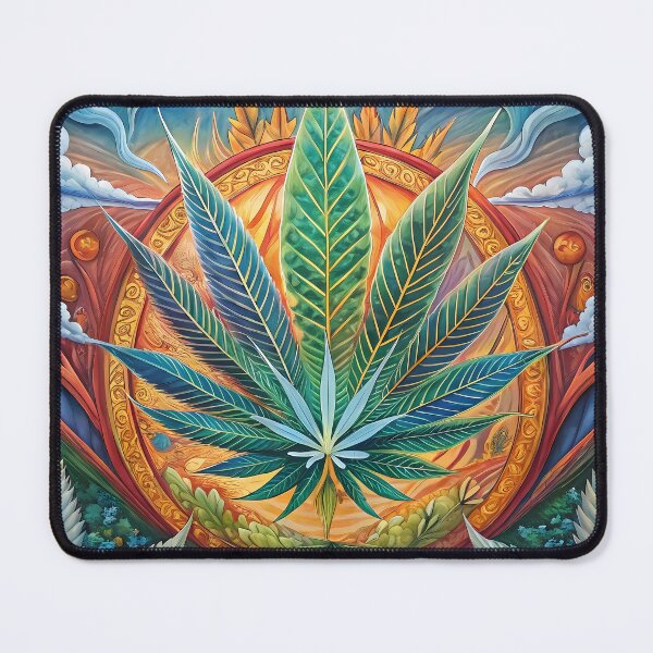 Item preview, Nature Botanical Cannabis Leaf Illustrations Weed Art Colorful designed and sold by ART ATTACK ZONE.