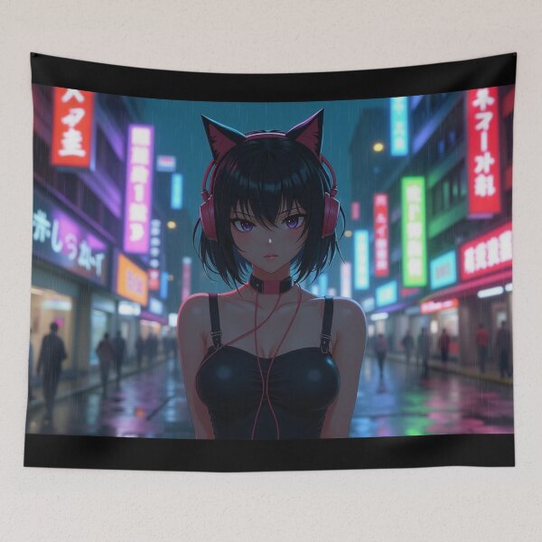 Item preview, Phonk Beats and Cyberpunk Streets Girl designed and sold by brendanre.