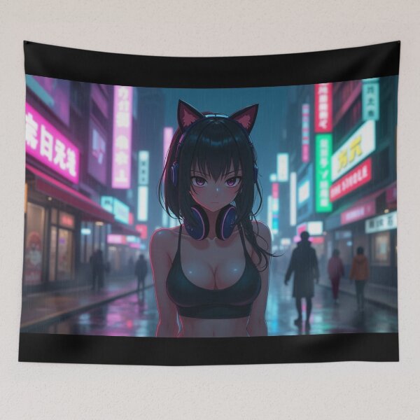 Item preview, Phonk Beats and Cyberpunk Streets Girl designed and sold by brendanre.