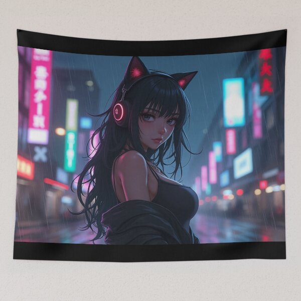 Item preview, Phonk Beats and Cyberpunk Streets Girl designed and sold by brendanre.