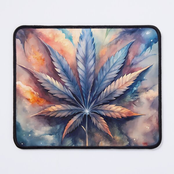 Item preview, Sky Botanical Cannabis Leaf Illustrations Weed Art Colorful designed and sold by ART ATTACK ZONE.