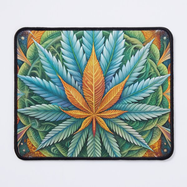 Item preview, Paint Botanical Cannabis Leaf Illustrations Weed Art Colorful designed and sold by ART ATTACK ZONE.