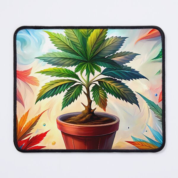 Item preview, Pastels Botanical Cannabis Leaf Illustrations Weed Art Colorful designed and sold by ART ATTACK ZONE.