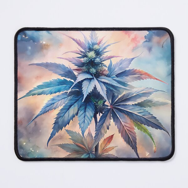 Item preview, Psychedelic Botanical Cannabis Leaf Illustrations Weed Art Colorful designed and sold by ART ATTACK ZONE.