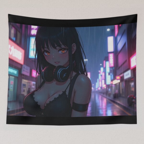 Item preview, Phonk Beats and Cyberpunk Streets Girl designed and sold by brendanre.