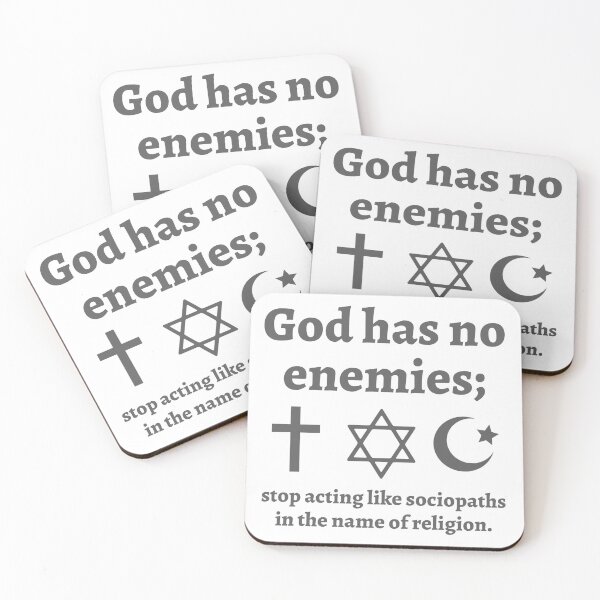 Item preview, God has no enemies.  designed and sold by Rachel the Artist .