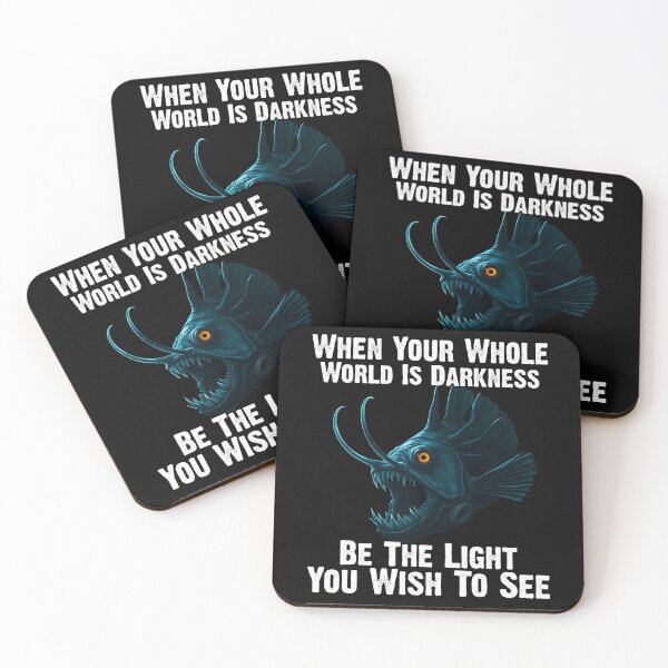 Item preview, Anglerfish When Your Whole World Is Darkness Be The Light You Wish To See - Funny Anglerfish Lover  designed and sold by Smix Pixels.
