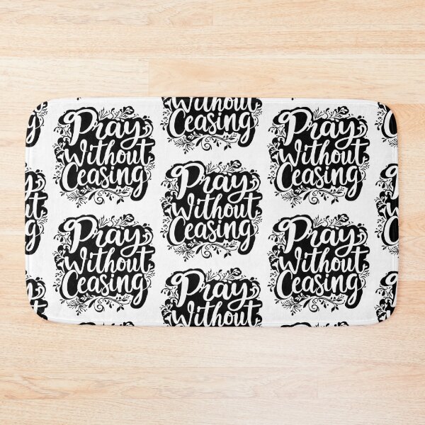 Item preview, Pray Without Ceasing - Christian Faith-Based Inspirational Typography Design designed and sold by Redblackman.
