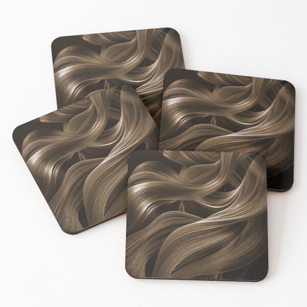 Item preview, Rich Brown Elegance - Flowing Abstract Waves designed and sold by Bellassi.