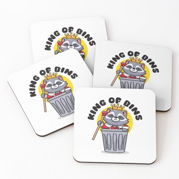 Item preview, King of bins racoon (on light colors) designed and sold by messy-nessie.
