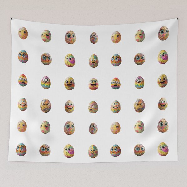 Item preview, Chibi Easter Egg Stickers – Colorful Edition – 16 Vibrant Designs for Your Spring Celebration designed and sold by sabantha.