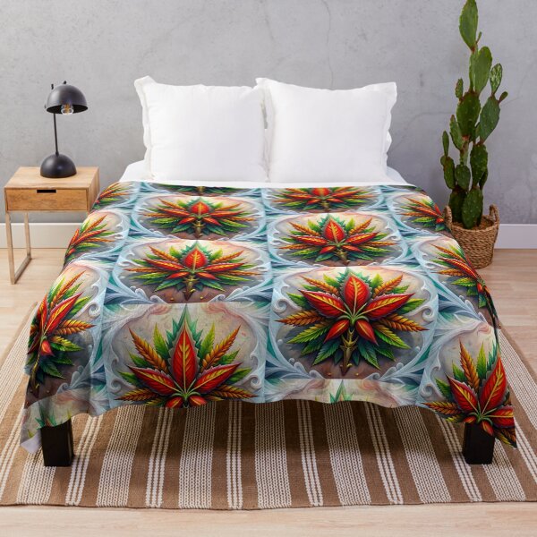 Item preview, Forbidden Fruit Cannabis Leaf Illustrations Weed Art Colorful designed and sold by ART ATTACK ZONE.