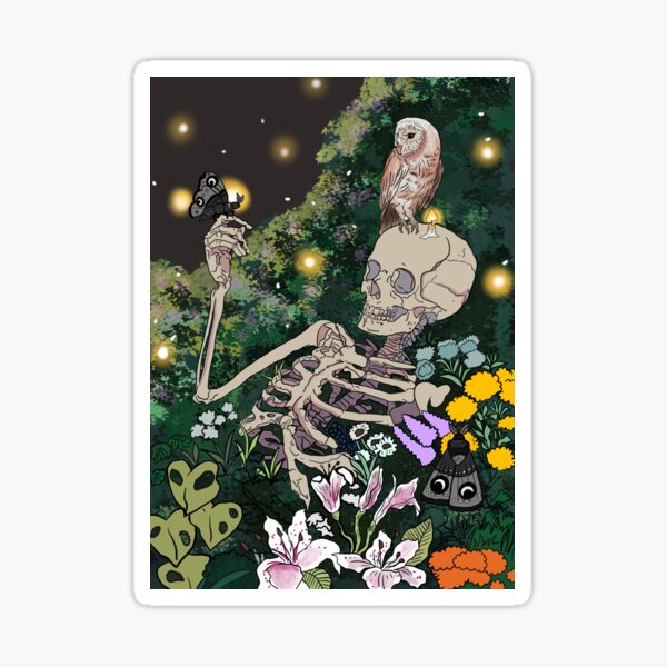 Vista previa del artículo con la obra «El jardín de polillas de Azalea», diseñado y vendido por Gothic Botany.