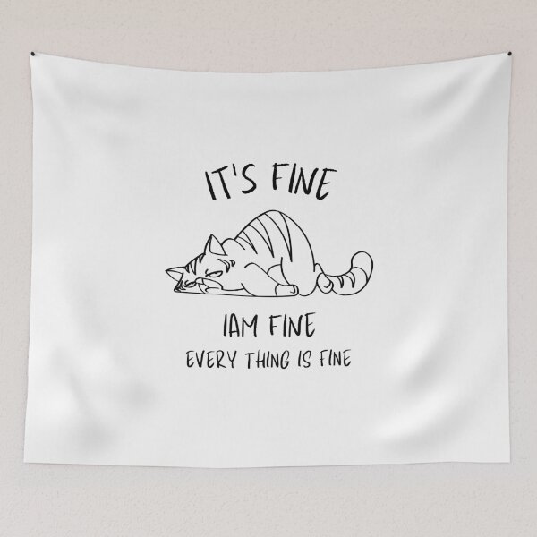 Item preview, Everything is Fine (black) designed and sold by DARK_NOVA.