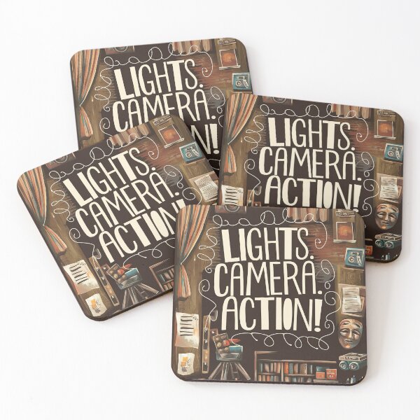 Item preview, Lights, Camera, Action designed and sold by Back2Collage.