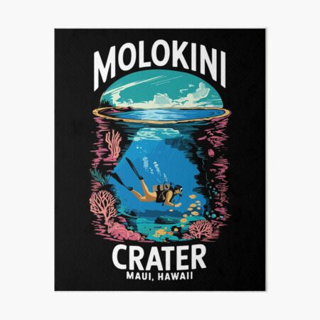 Item preview, Molokini Crater Maui, Hawaii - For Scuba Divers in the Coral Reef and Aquatic Exotic Fish designed and sold by SubtleSplit.