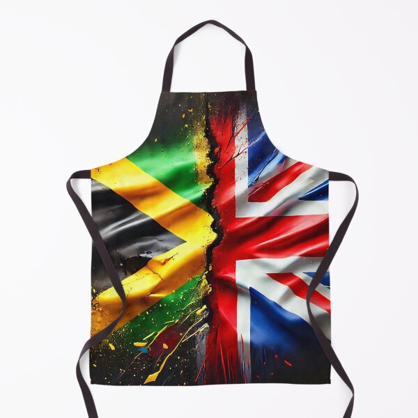 Item preview, Half Jamaican Half British Flags designed and sold by Intriguing Designs.