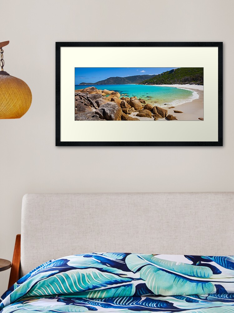 Thumbnail 2 of 7, Framed Art Print, Little Waterloo Bay, Wilsons Promontory, Victoria, Australia designed and sold by Chockstone.