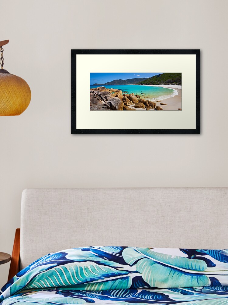 Thumbnail 2 of 7, Framed Art Print, Little Waterloo Bay, Wilsons Promontory, Victoria, Australia designed and sold by Chockstone.