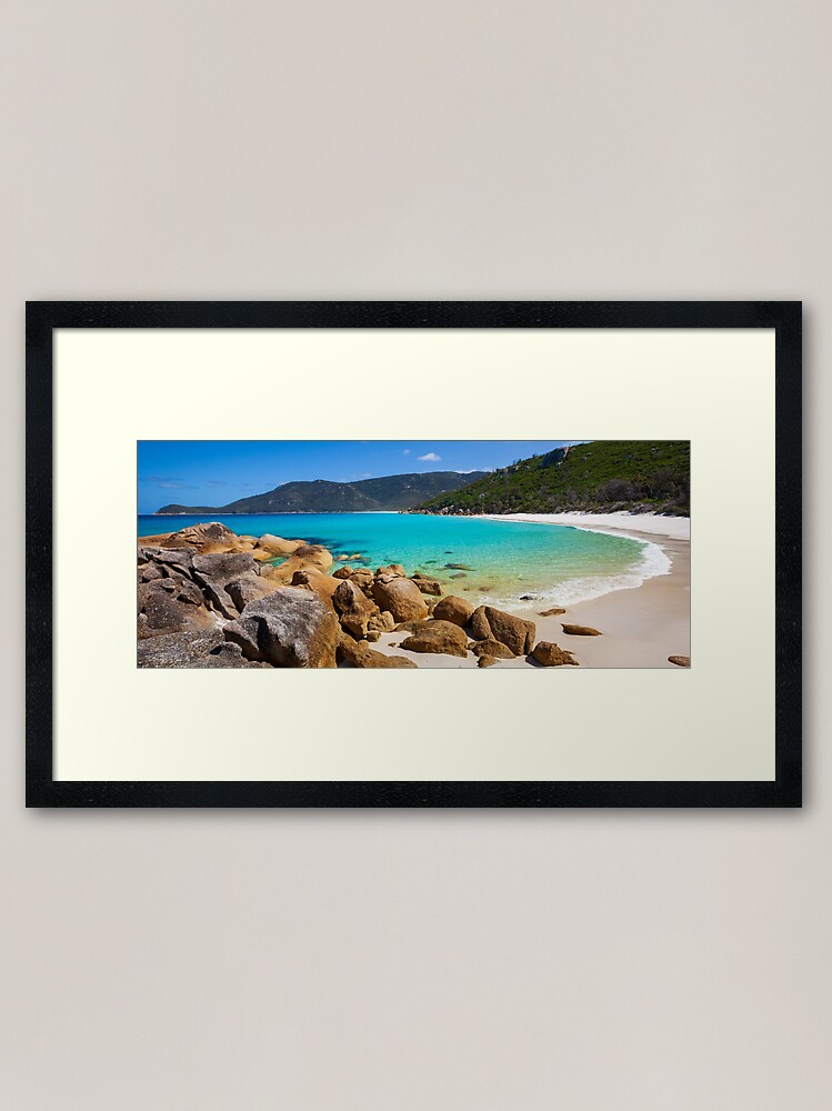 Thumbnail 1 of 7, Framed Art Print, Little Waterloo Bay, Wilsons Promontory, Victoria, Australia designed and sold by Chockstone.