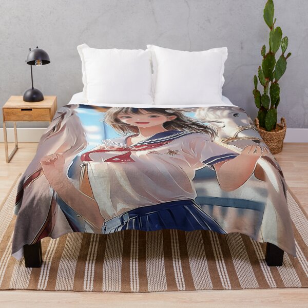 Item preview, Happy Girl Between White Horses on Sailor Style Carousel designed and sold by Reina75.