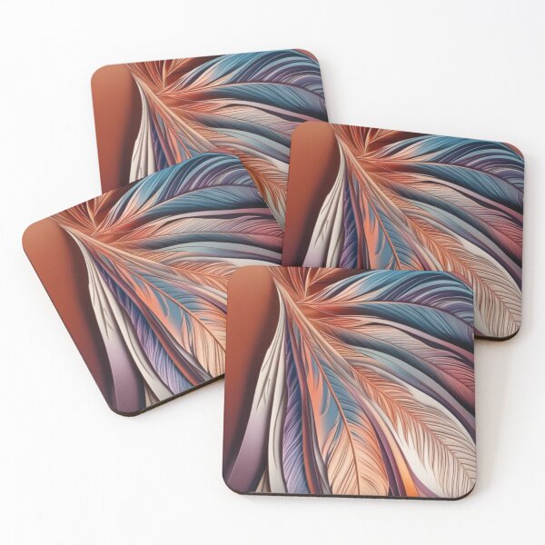 Item preview, Elegant Feathered Abstract Design in Warm & Cool Tones designed and sold by Bellassi.