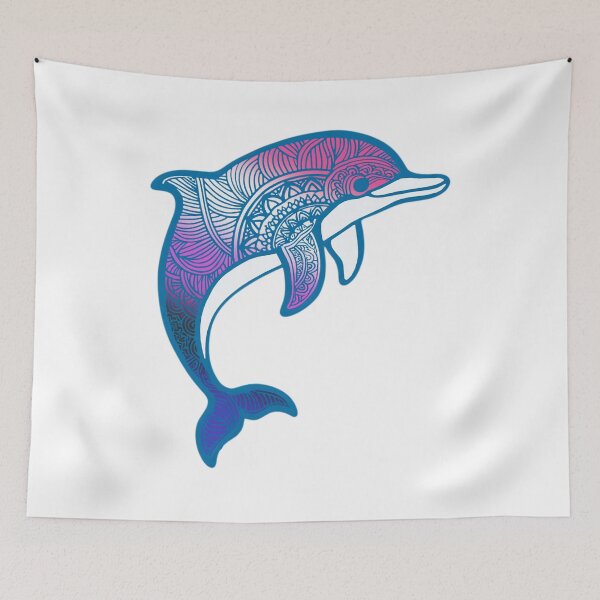 Item preview, Genderfluid Pride Mandala Dolphin  designed and sold by Travelslightly.