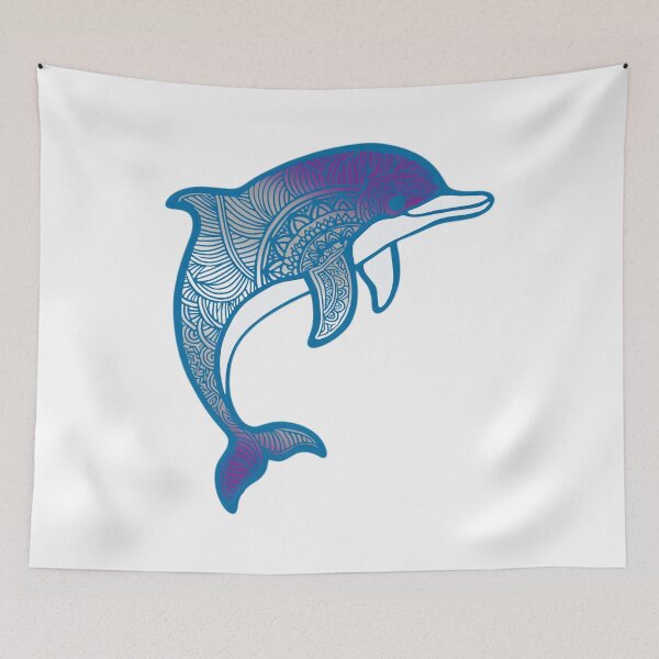 Item preview, Greysexual Pride Mandala Dolphin  designed and sold by Travelslightly.
