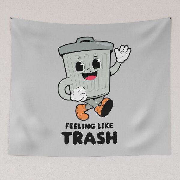 Item preview, Feeling like trash - trash can (on dark colors) designed and sold by messy-nessie.