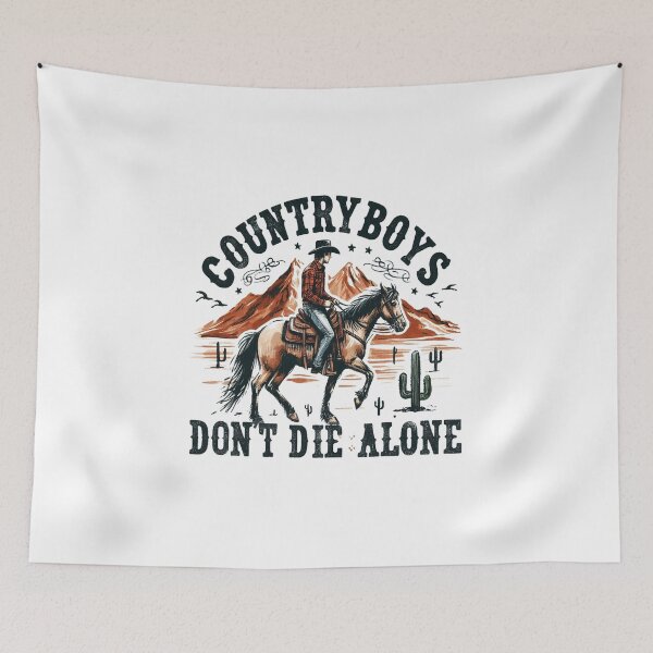 Item preview, Country Music Quotes Country Boys Don't Die Alone designed and sold by clintang.