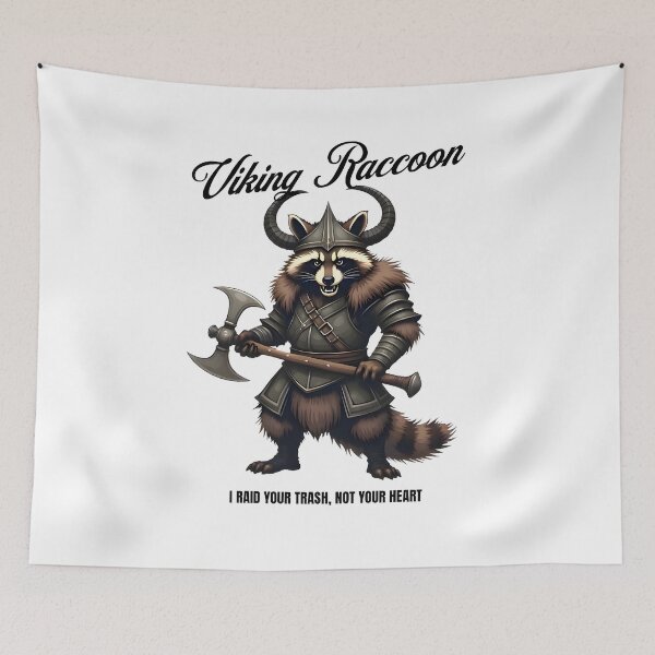 Item preview, Viking Raccoon – Funny Trash Raider designed and sold by AdaMerch.