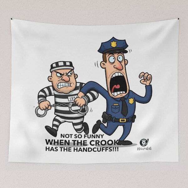 Item preview, Not So Funny/Crook designed and sold by Hurdd.