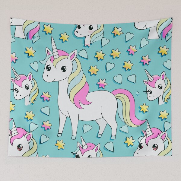 Item preview, Adorable Unicorn Seamless Pattern designed and sold by Vicky021.
