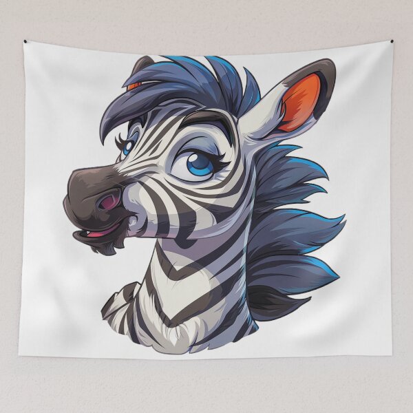 Item preview, Cute cartoon zebra designed and sold by Stickermagician.