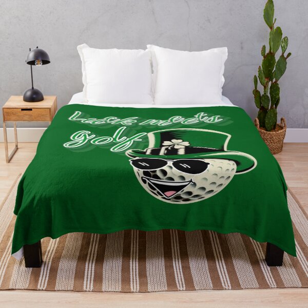 Item preview, Luck Meets Golf Smiling Ball In Green Hat designed and sold by SplashTastic.
