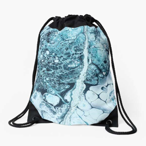 Arctic blue Drawstring Bag