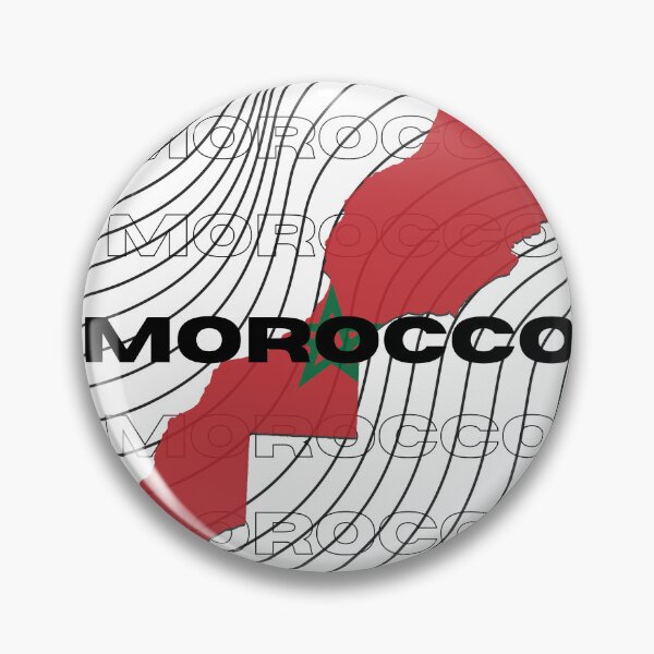 Item preview, Flag Map of Morocco designed and sold by nyblydd.