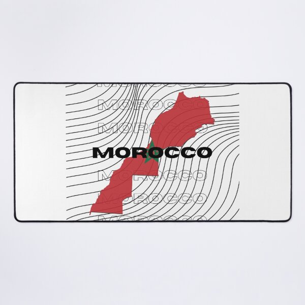 Item preview, Flag Map of Morocco designed and sold by nyblydd.
