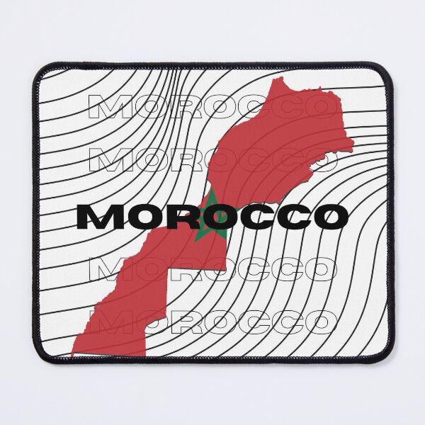 Item preview, Flag Map of Morocco designed and sold by nyblydd.