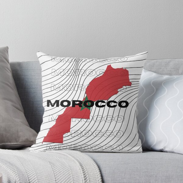 Item preview, Flag Map of Morocco designed and sold by nyblydd.