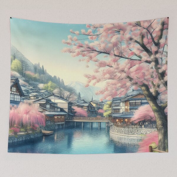Item preview, Enchanting Sakura by Tranquil Lake designed and sold by inkNext.