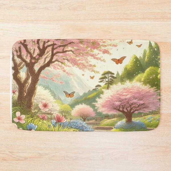 Item preview, Sakura Canopy with Lush Greenery designed and sold by inkNext.