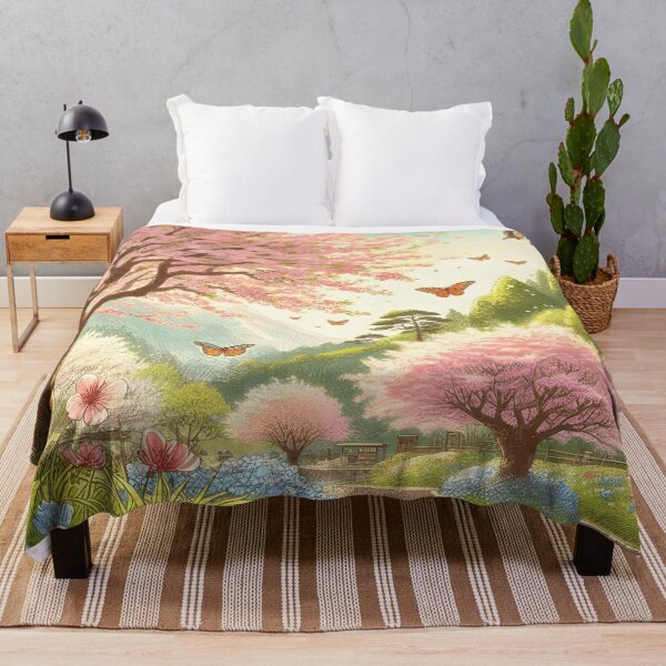 Item preview, Sakura Canopy with Lush Greenery designed and sold by inkNext.