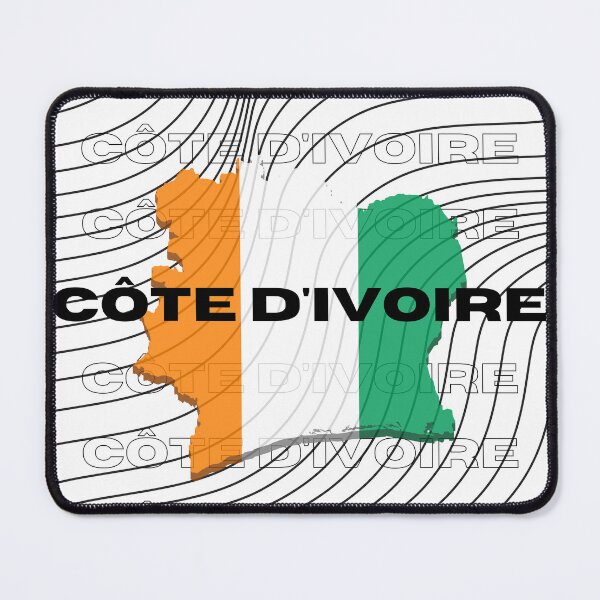 Item preview, Flag Map of Côte D'Ivoire designed and sold by nyblydd.