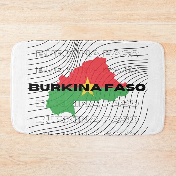 Item preview, Flag Map of Burkina Faso designed and sold by nyblydd.