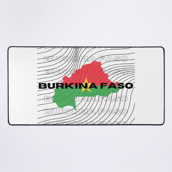 Item preview, Flag Map of Burkina Faso designed and sold by nyblydd.