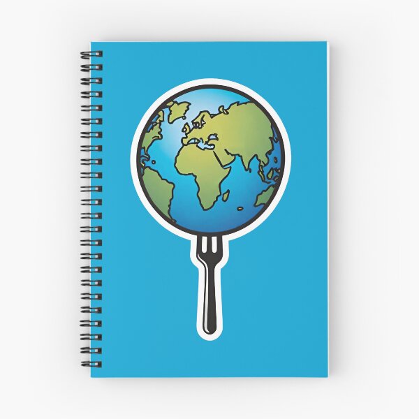 Item preview, Continental Food themed Restaurant / Kitchen Essential - World on a Fork (Art / Illustration) designed and sold by SlightlyUnreal.