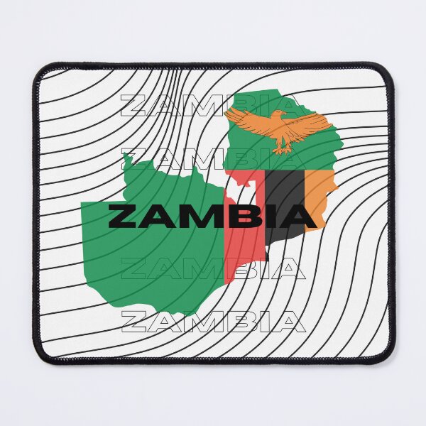 Item preview, Flag Map of Zambia designed and sold by nyblydd.